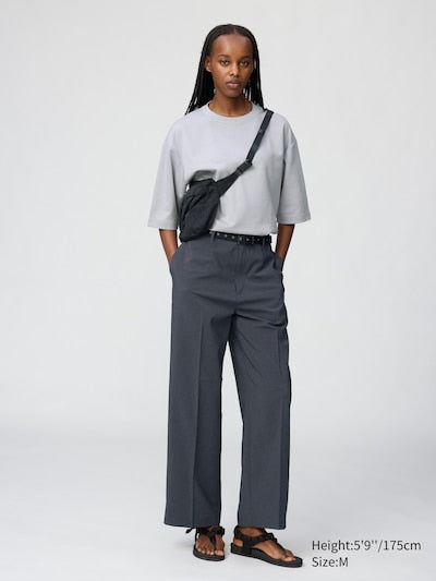 UNIQLO Unisex AIRism Cotton Oversized Crew Neck T-Shirt - 00 WHITE