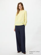 UNIQLO 100% Cashmere Crew Neck Jumper - 50 LIGHT GREEN