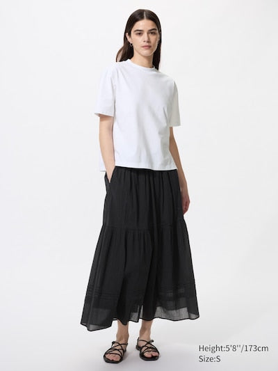 UNIQLO Women's AIRism Cotton T-Shirt - 38 DARK BROWN