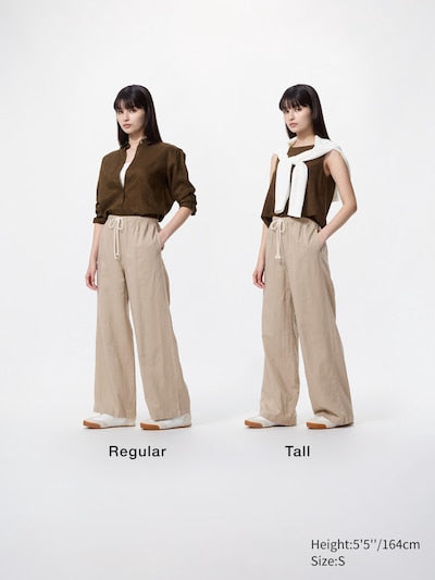 UNIQLO Women's Linen Blend Easy Trousers - 30 NATURAL