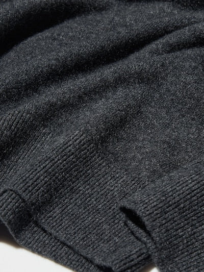UNIQLO 100% Cashmere Half-Zip Jumper - 03 GREY