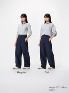 UNIQLO Unisex Jersey Barrel Leg Trousers - 39 DARK BROWN