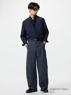 UNIQLO Unisex Jersey Barrel Leg Trousers - 39 DARK BROWN