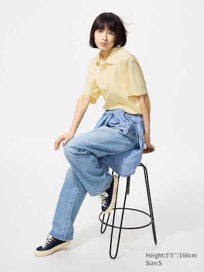UNIQLO Unisex AIRism Cotton Piqué Polo Shirt - 08 DARK GREY