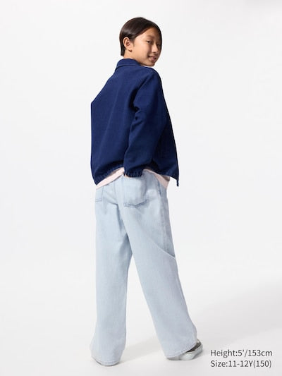 UNIQLO Kids' Wide Straight Jeans - 65 BLUE