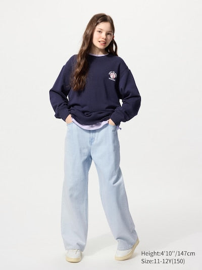 UNIQLO Kids' Wide Straight Jeans - 62 BLUE