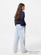 UNIQLO Kids' Wide Straight Jeans - 65 BLUE
