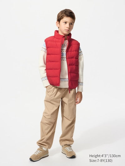 UNIQLO Kids' PUFFERTECH Washable Vest - 01 OFF WHITE