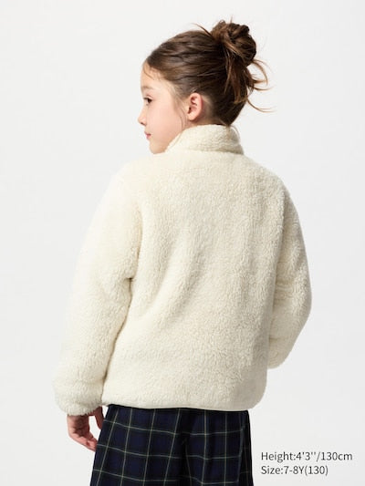 UNIQLO Kids' Fluffy Fleece Full-Zip Jacket - 62 BLUE