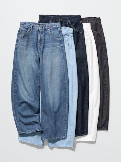 UNIQLO Baggy Barrel Leg Jeans - 08 DARK GREY