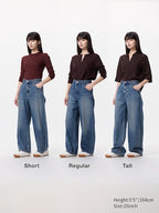 UNIQLO Baggy Barrel Leg Jeans - 08 DARK GREY