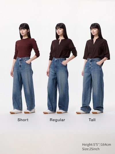 UNIQLO Baggy Barrel Leg Jeans - 08 DARK GREY