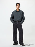 UNIQLO Baggy Barrel Leg Jeans - 08 DARK GREY