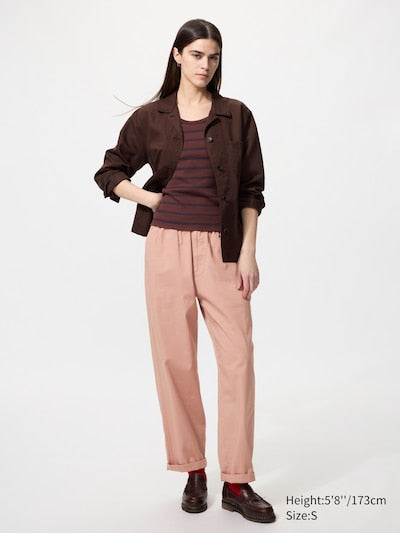 UNIQLO Unisex Stretch Easy Ankle Trousers - 31 BEIGE