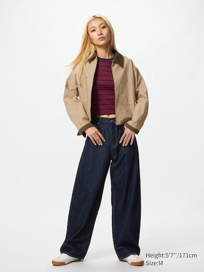 UNIQLO Unisex Zip-Up Short Jacket - 32 BEIGE