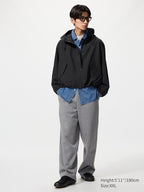 UNIQLO Unisex Cotton Blend Short Parka - 09 BLACK