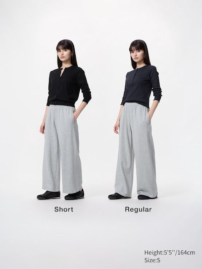 UNIQLO Women's Wide Sweat Trousers - 01 OFF WHITE