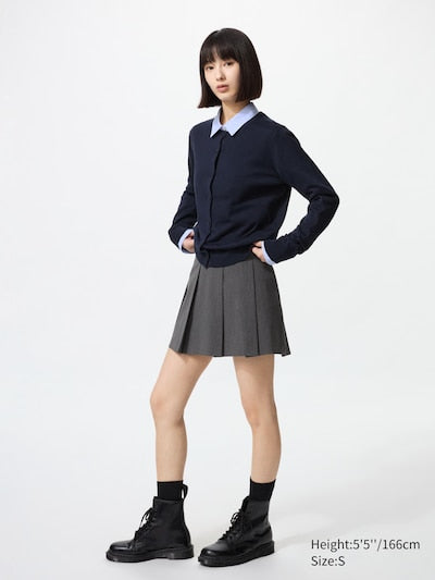 UNIQLO Women's Pleated Skort - 09 BLACK