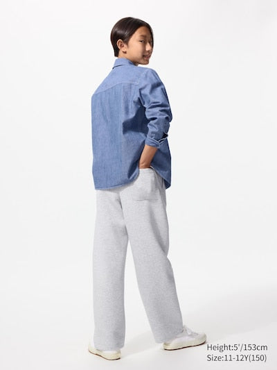 UNIQLO Kids' DRY Sweat Curve Trousers - 03 GREY