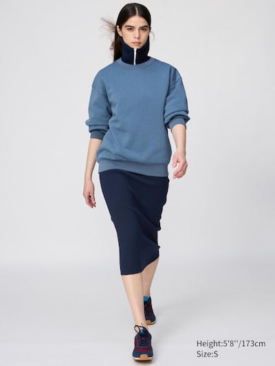 UNIQLO Unisex Oversized Sweatshirt - 65 BLUE