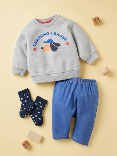 UNIQLO Babies' Ultra Stretch Sweatshirt - 65 BLUE