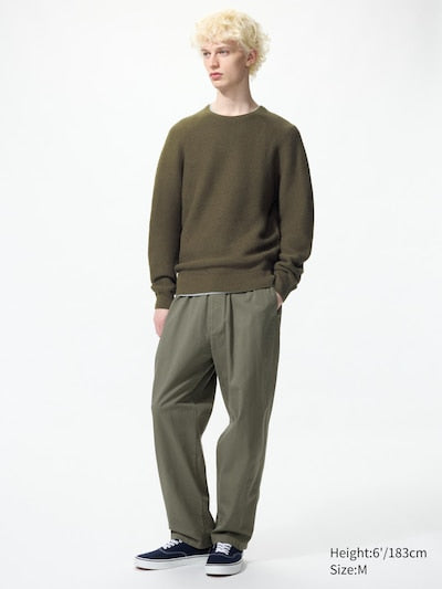 UNIQLO Unisex Washable 3D Knit Seamless Crew Neck Jumper - 51 GREEN