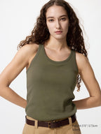 UNIQLO Women's Racer Back Bra Top (Ribbed) - 10 PINK