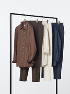 UNIQLO Men's Linen Blend Relaxed Trousers - 57 OLIVE