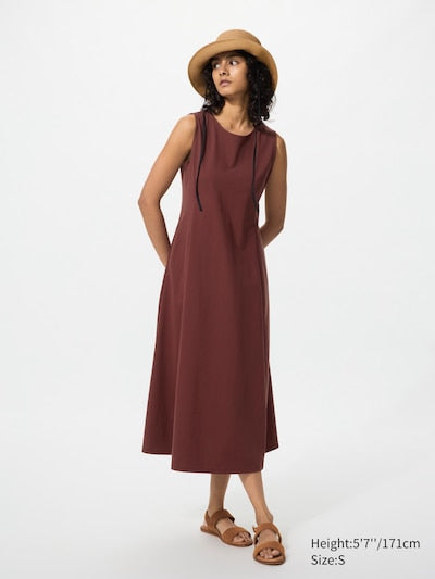 UNIQLO Women's Ultra Stretch AIRism Dress (Sleeveless) - 09 BLACK