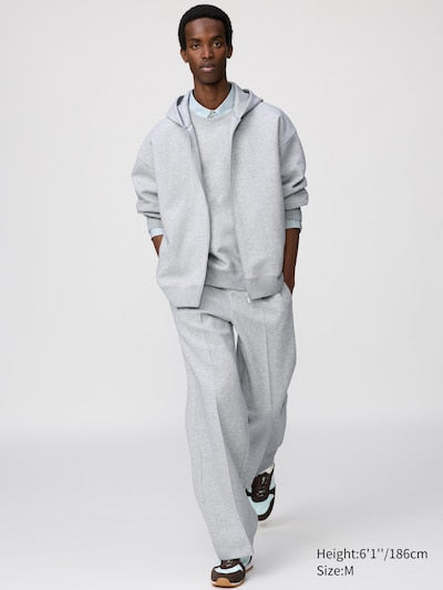 UNIQLO Unisex Sweat Straight Trousers - 30 NATURAL