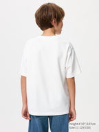 UNIQLO Kids' AIRism Cotton Crew Neck T-Shirt (Graphic) - 01 OFF WHITE