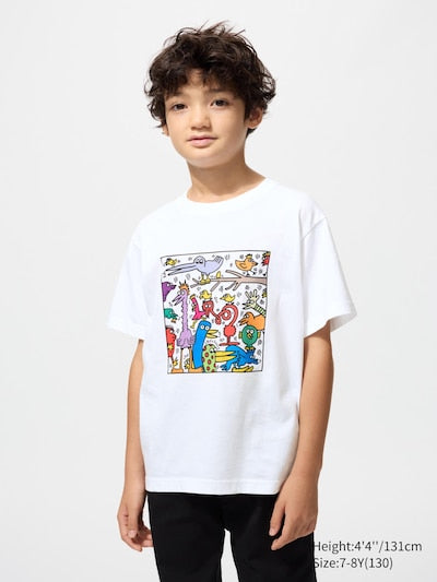 UNIQLO Kids' NY Pop Art UT Graphic T-Shirt (Keith Haring) - 00 WHITE