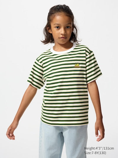UNIQLO Kids' NY Pop Art UT Graphic T-Shirt (Jean-Michel Basquiat) - 57 OLIVE