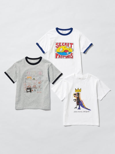 UNIQLO Kids' NY Pop Art UT Graphic T-Shirt (Jean-Michel Basquiat) - 00 WHITE
