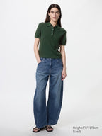 UNIQLO Women's Polo Jumper (Short Sleeve) - 01 OFF WHITE