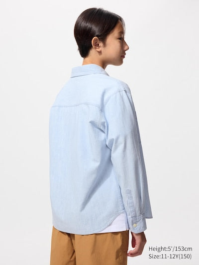 UNIQLO Kids' Chambray Shirt - 61 BLUE