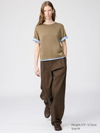 UNIQLO Unisex Barrel Leg Trousers - 01 OFF WHITE
