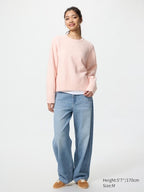 UNIQLO Soufflé Yarn Crew Neck Jumper - 14 RED