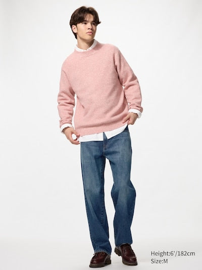 UNIQLO Soufflé Yarn Crew Neck Jumper - 42 YELLOW