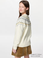 UNIQLO Soufflé Yarn Jumper (Fair Isle) - 01 OFF WHITE