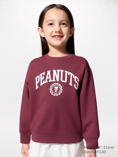 UNIQLO PEANUTS UT DRY Graphic Sweatshirt - 18 WINE