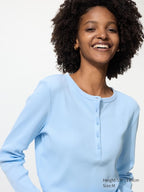 UNIQLO Ribbed Henley Neck Long Sleeve T-Shirt - 01 OFF WHITE