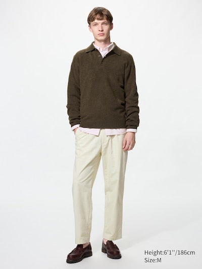 UNIQLO Soufflé Yarn Polo Jumper - 10 PINK