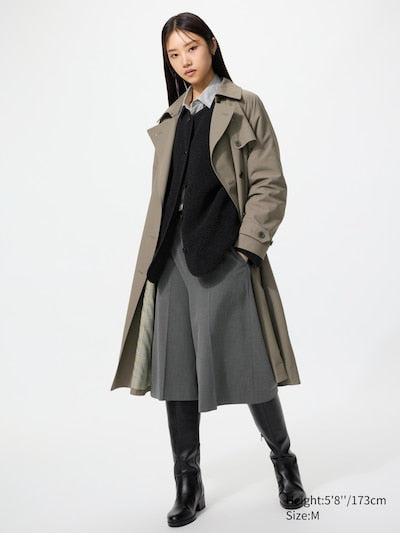 UNIQLO Pile Lined Fleece Relaxed Cardigan - 58 DARK GREEN