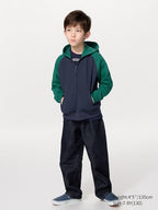 UNIQLO DRY Sweat Full-Zip Hoodie (Colour Block) - 55 GREEN