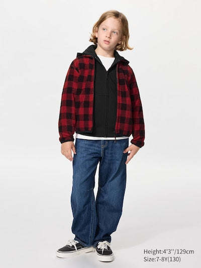 UNIQLO Fleece Full-Zip Jacket (Printed) - 67 BLUE