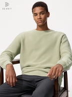 UNIQLO Unisex Washable 3D Knit Seamless Crew Neck Jumper - 51 GREEN