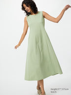 UNIQLO Women's Ultra Stretch AIRism Dress (Sleeveless) - 51 GREEN