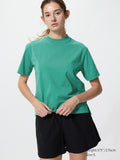 UNIQLO Women's AIRism Cotton T-Shirt - 54 GREEN
