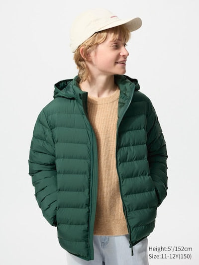 UNIQLO Kids' PUFFERTECH Washable Parka - 55 GREEN